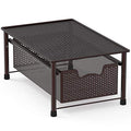 Simple Houseware Stackable Cabinet Basket Drawer Organizer, Bronze - color: Bronze, size: 1-Tier
