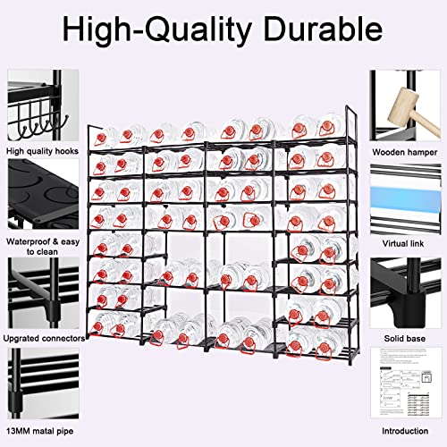 Mavivegue Extra Large Shoe Rack, 8 Tier 4 Rows 72-76 Pairs Big Tall Metal Shoe Shelf,Big Boot Rack Storage Organizer for Garage,Show Rack Shoe Holder Stand,Closet Rack Organizers and Storage - color: Black, size: 4 Row 8 Tier