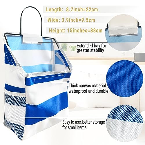 Wall-Hanging Storage Bags, Desktop Organizer Basket Cotton Linen Hanging Storage Basket for Kitchen,Bderoom,Living Room (#1 Streak-3Pack) - color: #1 Streak-3pack