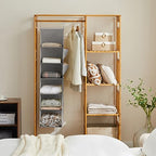 YOUDENOVA Hanging Closet Organizer and Storage, 6-Shelf Closet Hanging Storage Shelves, Light Grey - color: Light Grey