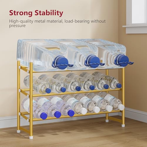 Tajsoon Expandable Shoe Rack for Closet 3 Tier, 28“-41“Adjustable & Stackable Shoe Shelf Storage, Metal Shoe Rack Organizer for Front Door Entrance, Closet, Garage, Entryway, Gold - color: Gold, size: 3 Tier