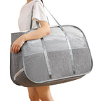 Collapsible Laundry Baskets with Easy Carry Handles, 95L Clothes Hamper for Storage, Foldable Laundry Basket Tear-proof, Large Pop Up Hampers for Laundry, Bedroom, Bathroom, Dorm Grey - style: Grey
