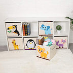 Foldable Animal Cube Storage Bins Fabric Toy Box/Chest/Organizer for Kids Nursery, 13 inch (Penguin) - color: Penguin