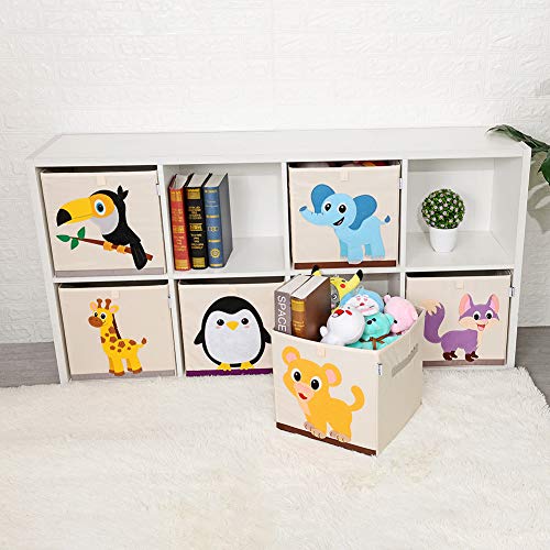 Foldable Animal Cube Storage Bins Fabric Toy Box/Chest/Organizer for Kids Nursery, 13 inch (Dinosaur) - color: Dinosaur
