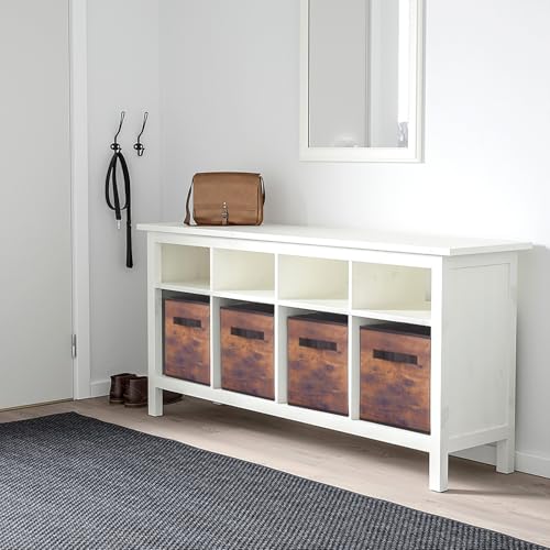 PowerKing Collapsible Storage Cubes with Handles, Fabric Foldable Bins for Closet Shelves, Durable Organization Storage Bins, 10.5'' x 11'' x 10.5'' (2Pack, Vintage Wood Grain) - color: Vintage Wood Grain, size: 2Pack