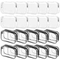 20 Packs Clear Cosmetics Bags for Women Men Waterproof Toiletry Bags PVC Makeup Bags Organizer Case with Zipper for Travel Bathroom (Black&White) - color: Black&White