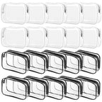 20 Packs Clear Cosmetics Bags for Women Men Waterproof Toiletry Bags PVC Makeup Bags Organizer Case with Zipper for Travel Bathroom (Black&White) - color: Black&White