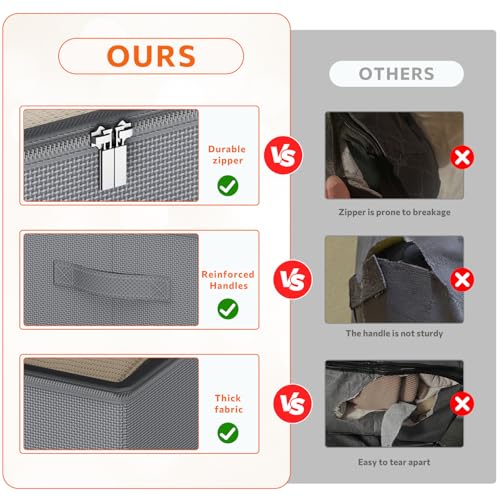 Under Bed Storage Containers, 10 Inches Tall 80L, Foldable Underbed Storage Bags, Closet Organizers and Storage Bins for Clothes and Blankets, Sweaters, Shoes,2-Pack (Grey, 31.5x15.8x10 In) - color: Grey