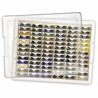 Elizabeth Ward Bead Storage Solutions Plastic Storage Tray and Bead Organizer with 78 Containers of Various Sizes, Tray, and Lid for Beads, Clear - style: 82-Piece