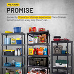 Plano 5-Shelf Plastic Storage Shelves, 73” x 36” x 18”, 750lb Capacity, Pantry, Office, Closet and Garage Shelves, Easy to Assemble, Durable Plastic Shelving Unit - size: 5-Shelf 750lb