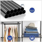 Portable Closet, Wardrobe Closet with 10 Storage Shelves and 2 Hanging Rods, Non-Woven Fabric Cover, 52.4 x 18.1 x 66.6 Inches Closet Organizer for Bedroom, Gray - size: Large