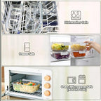 [80 oz & 36 oz]Extra Large Glass Food Storage/Baking Containers Set with Lids, 2 Pack 80 oz(10 cup)&2 Pack 36 oz (4.5 cup)Airtight Glass Container,Microwave,Oven,Freezer and Dishwasher, White - color: white