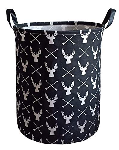 KUNRO Kids Laundry Hamper Clothes Gift Basket Storage Laundry Baskets Organizer Bin with Handles for Nursery Room (Deer) - color: Deer