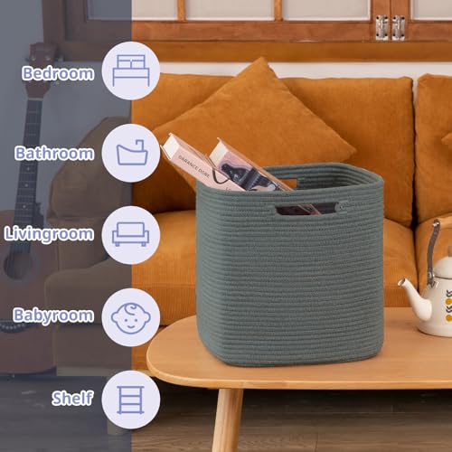 OIAHOMY Storage Cubes, 13 Inch Cube Storage Organizer, Collapsible Storage Bins, Baskets for Organizing, Storage Bins for Shelves-Dark Grey, 2-PACK - color: Dark Grey, size: 2Pcs-13*13*13inch