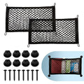 2 Pack Small Cargo Net Pocket Storage Pouch Bag 21 x 9.8 Inches RV Netting Elastic Automotive Cargo Nets with 8 Mounting Screws, Storage Mesh for Car Trunk SUV Boats - size: 21 x 9.8 Inch
