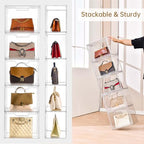 Freebat Stackable Storage Bins,Clear Acrylic Display Case, Acrylic Boxes with Lids, Stackable Storage for Handbags & Purse, Magnetic Lid Storage Bins for Home Organization-1 Pack - size: 1pack