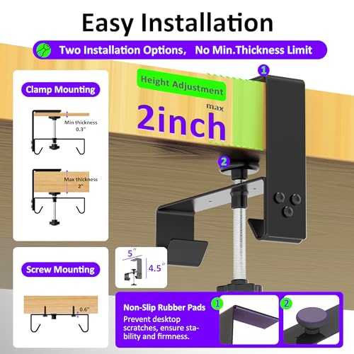 Under Desk Cable Management Tray - Under Desk Cord Management - Clamp/Screw Mount - Fabric Wire Management - Cable Raceways Tray Cord Hiders for Office/Home (Black, 28.6"×5.6") - color: Black, size: 28.6"×5.6"