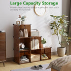 C&AHOME Cube Storage Organizer, 6-Cube Shelves Units, Closet Cabinet, DIY Plastic Modular Book Shelf, Ideal for Bedroom, Living Room, Office, 36.6" L x 12.4" W x 36.6" H Cocoa UPCS06C - color: Brown