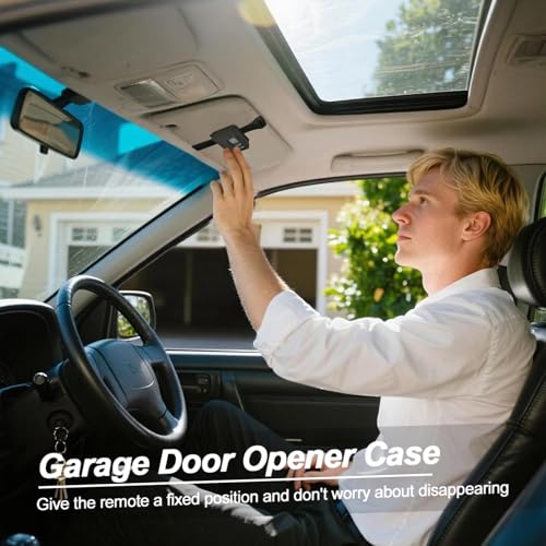 Homakover Garage Door Opener Holder for Visor, Carrying Case for Chamberlain LiftMaster Garage/Gate Door Opener Remote, Adjustable Visor Bag Gate Clicker Holder - size: Chamberlain LiftMaster