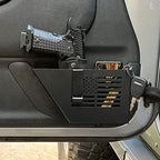 MAIKER Metal Front Door Storage Box, Door Side Insert Organizer Box Pockets for 2007-2018 Jeep Wrangler JK JKU 2/4 Door 2pcs(Black) - size: JK/JKU Front