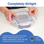 Chef's Path 32 Piece Airtight Food Storage Containers with Easy Snap Lids, 16 Containers and Lids, Stackable Kitchen and Pantry Canisters for Meal Prep and Food Storage - Transparent - color: Pack of 16