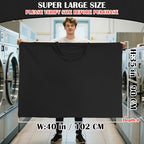 Canvas Laundry Bag 40"W x 35"H, Thick Canvas Laundry Bag with Handles & Drawstring, Extra Large Heavy Duty Washable Storage Sack (XXL, Black) - color: Black, size: XXL 40"Wx35"H┃1 Pack