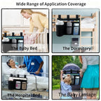 Hanging Bedside Caddy, Bedside Organizer Bunk Bed Storage Bag Hanging Pocket for Camp Dorms & Hospital Bed Rails More (Black 4 Pockets)