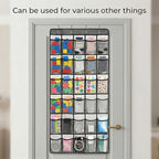 Over the Door Shoe Organizer with 35 Large Pockets Hanging Shoe Rack Storage Holder for Men Women Gray