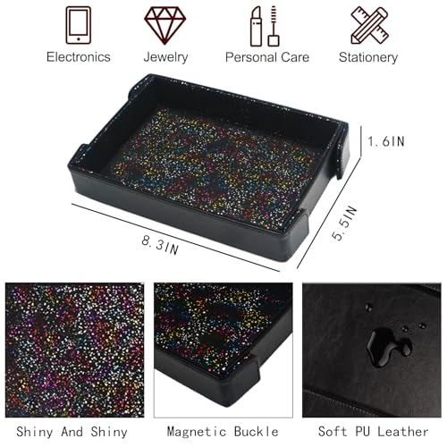 Valet Tray, Desktop Organizer and Catchall Tray for Keys, Wallet, Phone, Jewelry | Multi-Use Entryway Table, Desk & Nightstand Storage for Men & Women