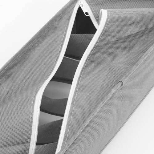 Wakauto 4PCS Sock Underwear Drawer Organizer Dividers, Foldable Fabric Dresser Organizer Closet Clothes Organizing and Storage Box Set for Storing Socks Handkerchiefs Ties Belts (Gray)