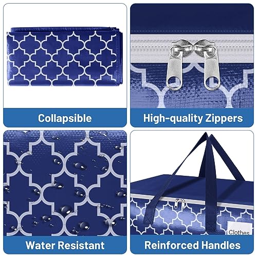 Fabspace Moving Bags, Extra Large Moving Supplies, Heavy Duty Storage Bags, Packing Bags with Reinforced Zippers & Handles, Collapsible Packing Boxes, Storage Totes for Moving, Packing, 88L, 8 Packs - size: 88L