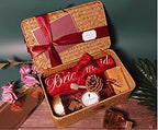 DOKOT Rectangular Handwoven Seagrass Small Storage Basket with Lid for Shelves and Home Organizer Bins,S (10.2"x5.5"x4.3"H), Natural - size: S (10.2"x5.5"x4.3"H)