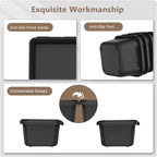 A-LuGei【X-Large Size【5 Pcs】 Tool Box Organizer Tray Divider【Single Size】 Black Plastic Desk Drawer Organizer Garage Organization for Wrench Plier Hammer Bit Socket Extension Screwdriver Bolt Hex key - size: 5pcs-XL Size