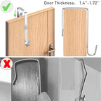 Meolsaek Over the Door Shoe Organizer with 40 Breathable Mesh Pockets, Hanging Shoe Organizer for Door with 4 Metal Hooks, Shoe Organizer for Closet, Bedroom, Bathroom, Pantry, 76.4" x 27.5" x 5"