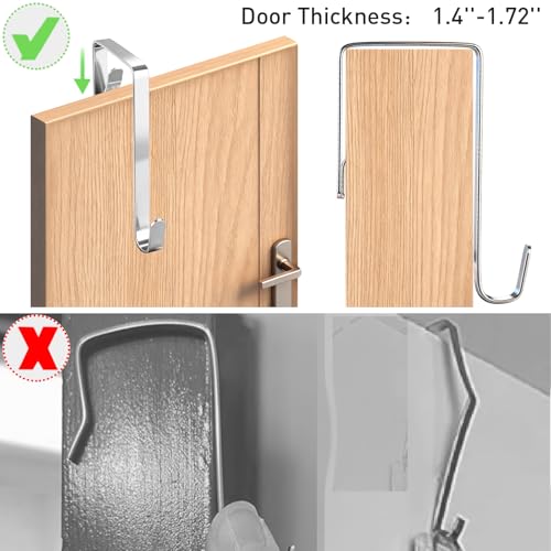 Meolsaek Over the Door Shoe Organizer with 40 Breathable Mesh Pockets, Hanging Shoe Organizer for Door with 4 Metal Hooks, Shoe Organizer for Closet, Bedroom, Bathroom, Pantry, 76.4" x 27.5" x 5"