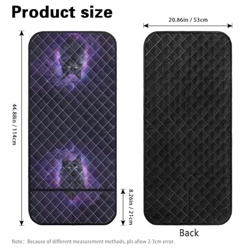 Boho Mandala Cat Galaxy Print Armrest Covers for Sofa Water Resistant Armrest Protectors with 2 Pocket Storage Non-Slip Sofa Armset Organizer for Magazine, Tablet, Phone - color: Boho Mandala Cat Galaxy