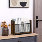 YINMIT Magazine Holder, Magazine Rack Floor, Magazine Storage Basket, File Holder Organizer, Folder Organizer for Magazines, Books, Newspapers, Tablets (Medium) - size: Medium