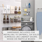 ClosetMaid 3-Tier Hanging Wall Mounted Metal Rack for Spices, Shelf Storage, Pantry Organization, Laundry, Kitchen, Bathroom, White, 8022 (Pack of 2) - size: 18-Inch Wide (Pack of 2), style: 3-Tier