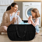 Collapsible Laundry Baskets, Tear Proof Pop Up Laundry Hamper with Lid, Dual Handles Durable Foldable Laundry Basket, Easy to Carry Laundry Hamper for Home, Laundry Room, Bedroom, Dorm, Travel Black - style: Black with Lid