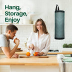 TOGETRUE Plastic Bag Holder, Mesh Grocery Bag Holder Hanging Storage Bag Dispenser (Dark Green 2 Packs) - color: Dark Green 2 Packs