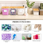 HomePekite 2 Pack Laundry Pods Container,Laundry Room Organization and Storage Containers with Wooden Lids & Labels Large Laundry Detergent Container for Powder,Scent Booster,Pods,Dryer Ball - style: 2 Pack