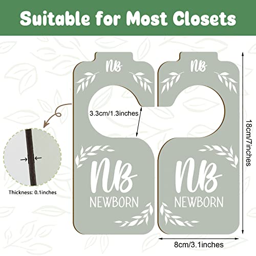 Wooden Baby Closet Dividers for Baby Clothes Organizer,Colorful Baby Closet Organizer For Nursery Decor,Baby Clothes Dividers For Closet Size Hangers for New Mom Dad Parents - color: Colorful