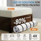 Storage Logic Foam Mattress Vacuum Bag with 4 Adjustable Packing Straps for Moving, Storage, Shipping, Vacuum Seal Mattress Bag with Packaging Straps (King/Cal-King) - size: King/California King
