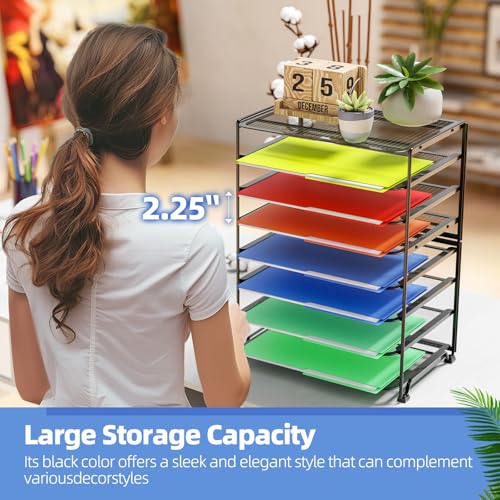 Simple Trending 2 Pack 8 Tier Letter Tray Paper - Mesh Desk File Organizer for Office School Desktop, Black - color: 2 Pack 8 Tier Black-Mesh Desk