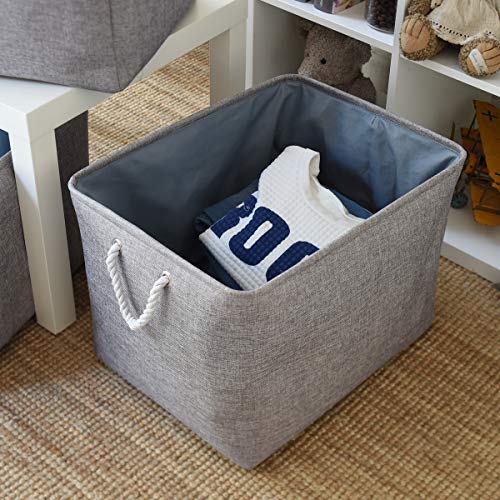 TheWarmHome Storage Baskets for Organizing, Sturdy Fabric Storage Basket , Foldable Storage Baskets for Shelves Closet Nursery Toy (Grey 3 Pack 20.5×15.7×13.8inch) - color: Grey, size: 3PCS/Extra Jumbo - 20.5Lx15.7Wx13.8H