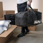 Hefty Moving Bag – Extra Large Double Zipper Backpack – Heavy Duty, Water Resistant, Foldable, Reusable Packing & Storage Tote with Shoulder Straps for Garage and Basement Organization – 2 Pack - size: 11 Gal - Moving Bag