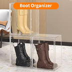 3 Pack Clear Acrylic Sneaker Shoe Display Case,Shoe Storage Boxes Stackable,Acrylic Boxes for Shoes Display with Lid,Boot Storage Organizer for Tall Boot,Purse Handbag Organizer for Closet - style: 14.2"L x 10.6"W x 8.7"H - 3 Pack