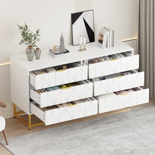 6 Drawer Fabric Dresser Organizer Chest - Small Storage Drawers for Bedroom, Closet and Living Room, Compact Clothing Storage Solution, Modern Narrow Nightstand End Table, White - color: 6 Drawer-white