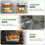 NutriChef 10 Piece Glass Food Storage Containers with Lids – 30 oz Meal Prep Containers Reusable Glass – Airtight Lunch Containers for Food Storage – Freezer to Oven Safe - Green - color: Green