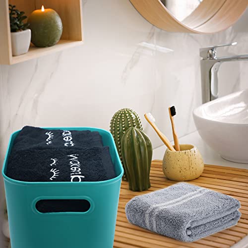 Hoolerry 8 Pieces Colorful Storage Bins with Lid, Plastic Storage Basket Organizing Container Stackable Box with Handle for Shelves Desktop Playroom Office(10.2 x 7 x 6.3 Inch,Multi-colored) - color: Multi-colored, size: 10.2 x 7 x 6.3 Inch